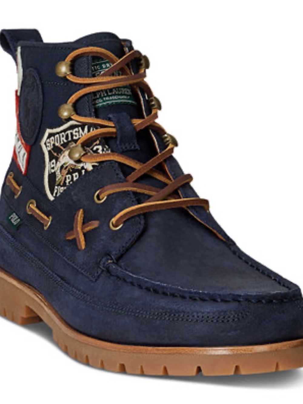 Polo Ralph Lauren Patchwork Ranger Boots Navy 10